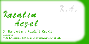 katalin aczel business card